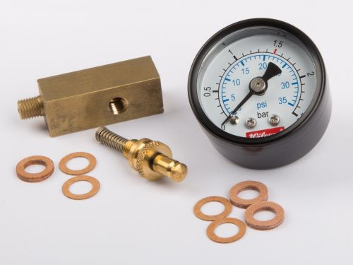 Brass pressure gauge & stem For Wilesco Traction Engine and Rollers